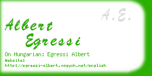 albert egressi business card